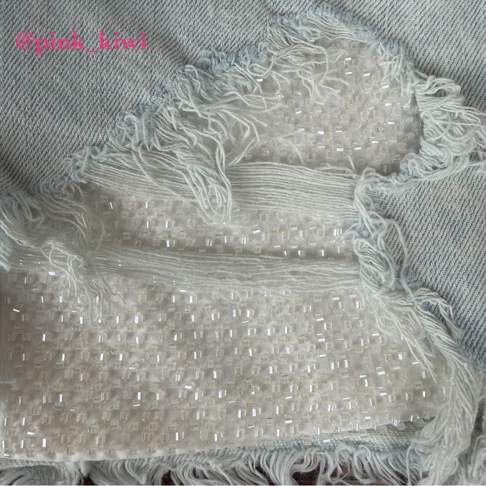🆑 Blue Revival Pearl Girl High Rise Exposed Pocket Denim Shorts - Picture 6 of 14